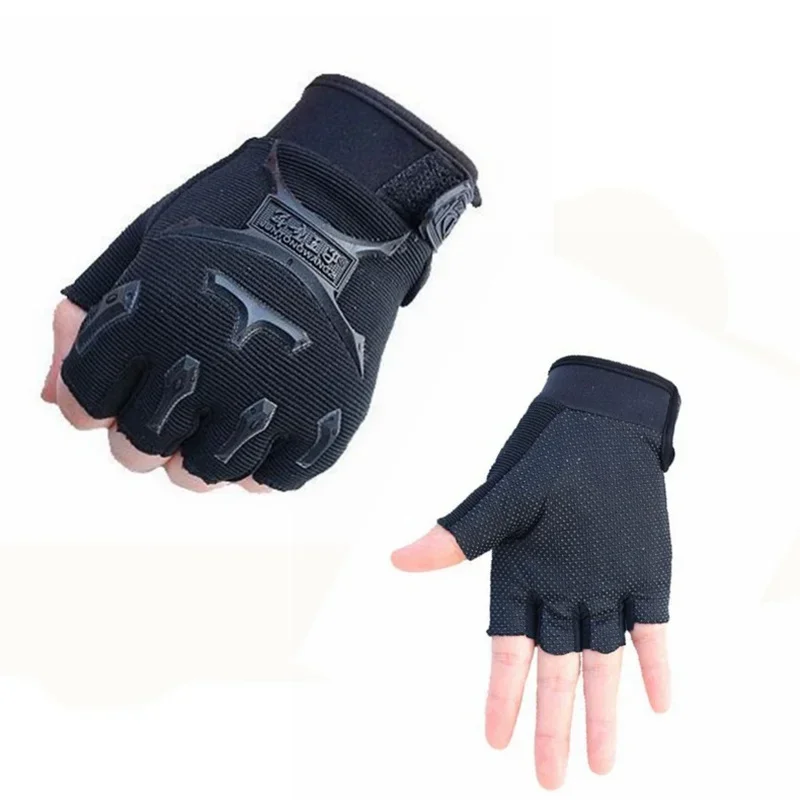 Cycling Gloves Kids Boy Breathable Half Finger Mitten Outdoor Sports Fishing Riding Climbing Non-slip Training Gloves