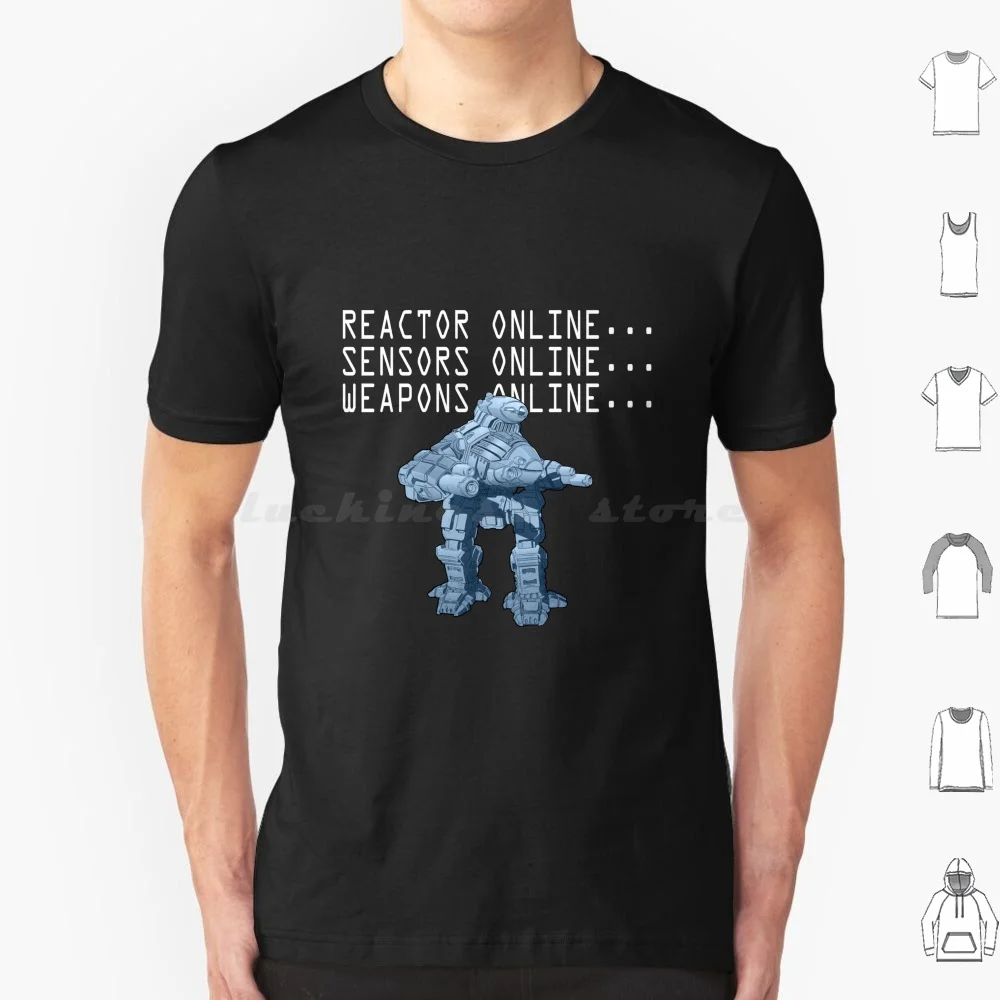 Reactor Online T Shirt Men Women Kids 6xl Mechs Battletech Fan Art