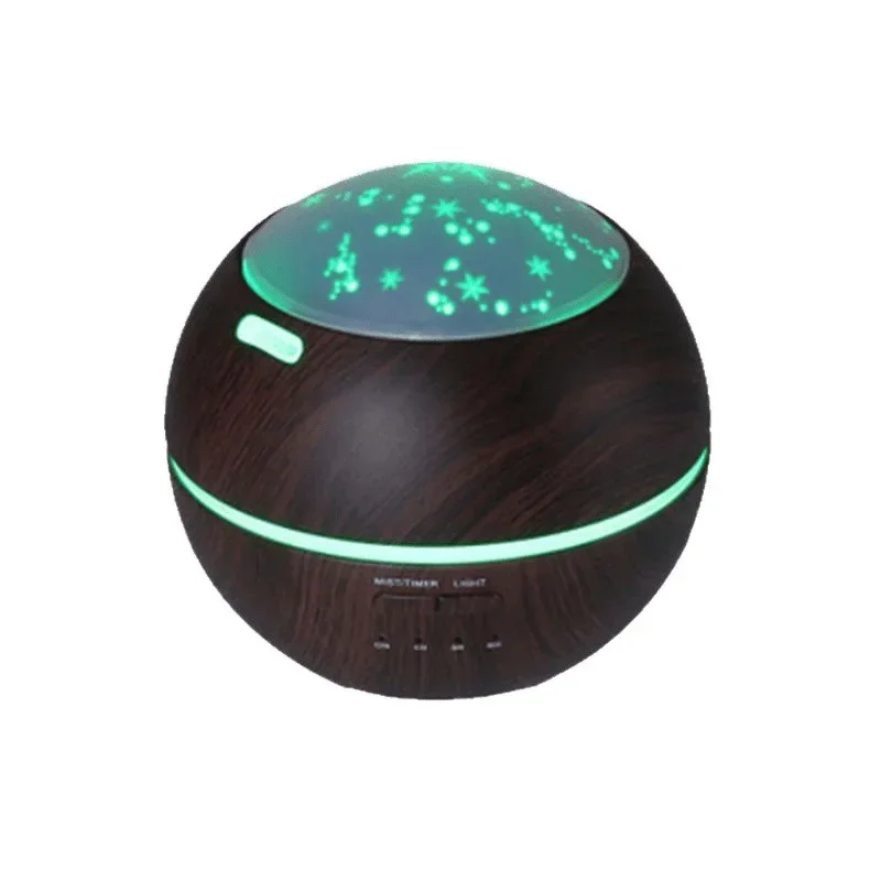 Ultrasonic, light and shadow wood grain aromatherapy machine, home creative atmosphere night light, aromatherapy humidifier