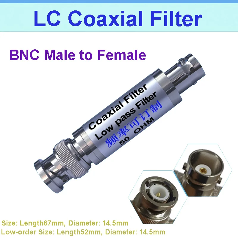 

Low Pass Filter LC LPF 1MHz BNC Male Female Coaxial Filter / 100KHz HPF SMA Hole Pin High Pass Filter