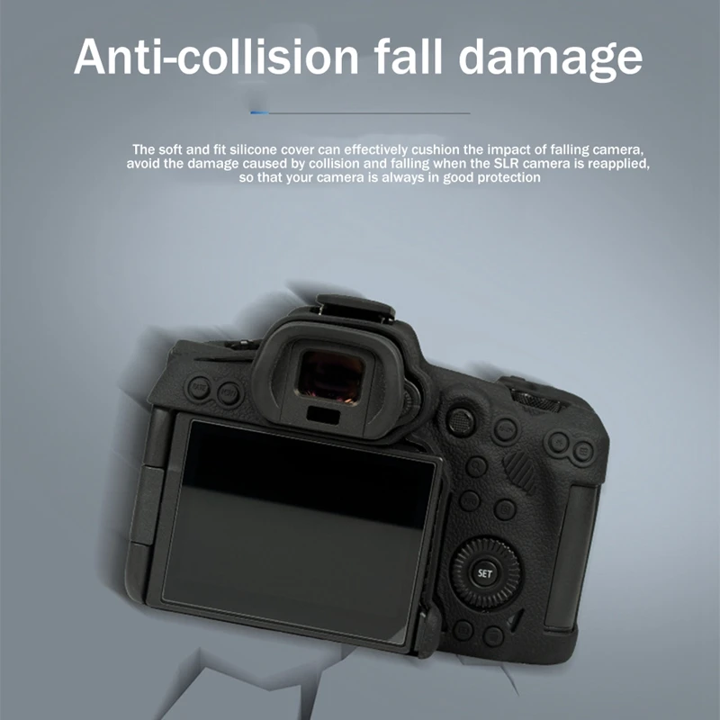 Camera Beschermhoes Lychi Textuur Siliconen Hoesje Geschikt Voor Canon R5c Full Frame R5c Spiegelloze Camera