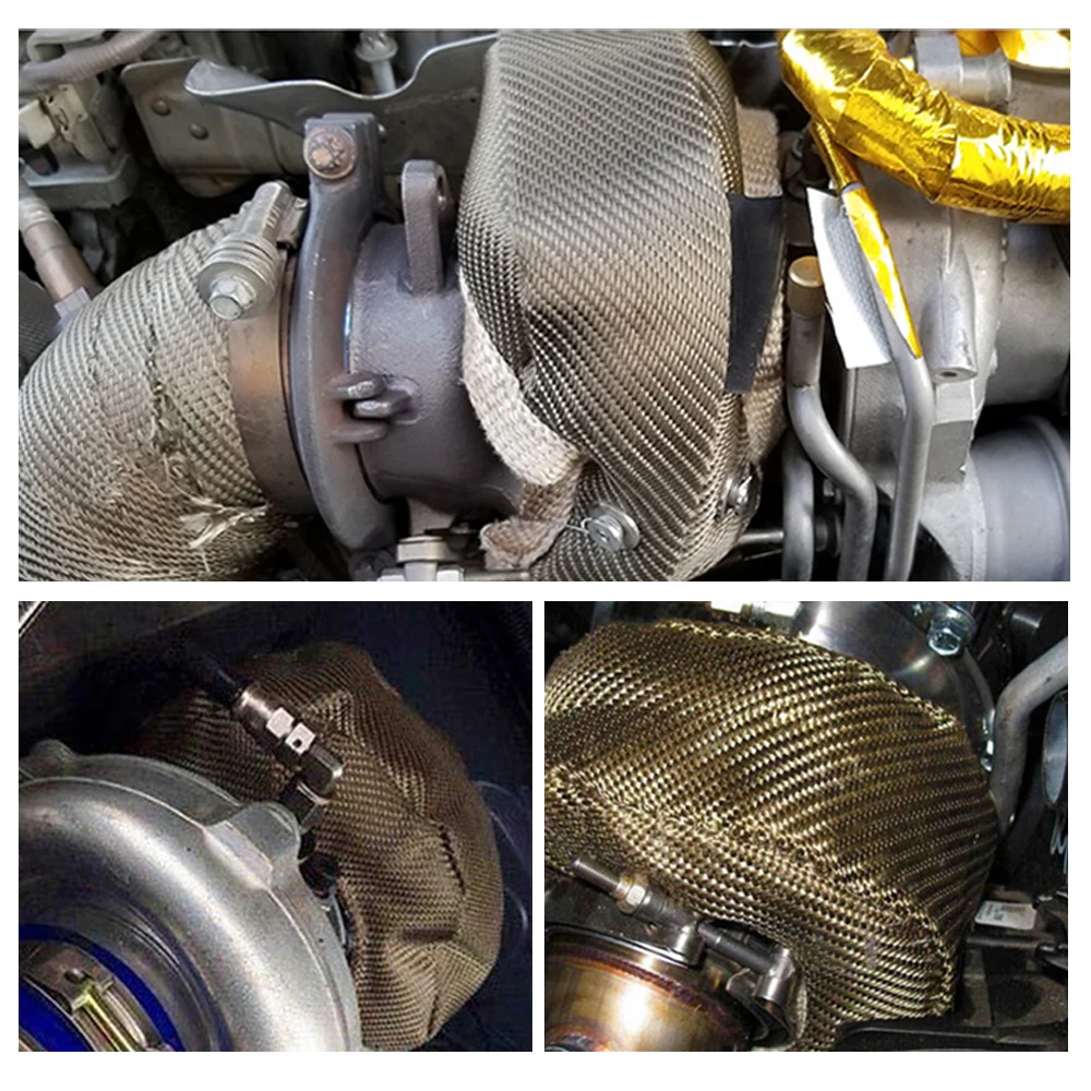 VR - T25/T28 GT25 GT28 GT30 GT35 Turbo/Turbocharger 100% Fuell Titanium Heat Shield/Wrap Turbo Blanket VR1302-2T