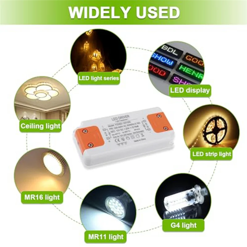 12V 15W LED Transformer LED Low Voltage Transformer LED Driver Power Supply As Shown For G4 MR16 MR11 GU4 GU5.3 LED Lamp