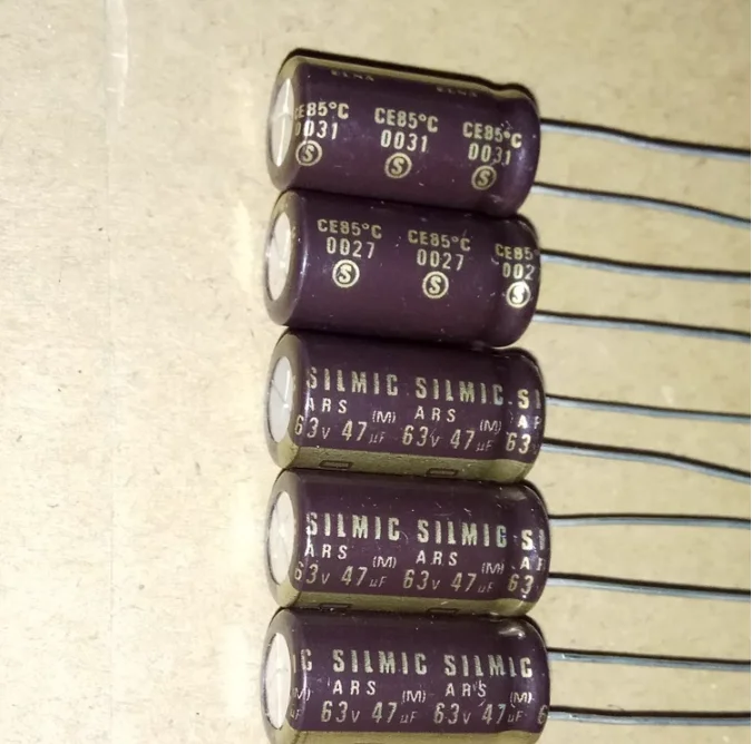 

10pcs/lot Original Japanese ELNA 63V 47UF SILMIC ARS 10x20 Brown God Copper Fever Audio Electrolytic Capacitor free shipping