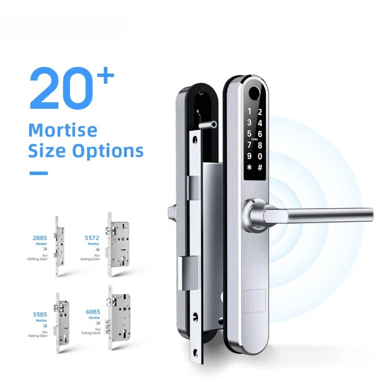 Imagem -05 - Nova Entrada Eletrônica Biométrica Wifi Smart Fingerprint Security Door Lock Alta Qualidade