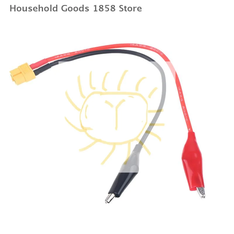 Reliable 14AWG XT60 Connector Power Connection Cable with Alligator Clips