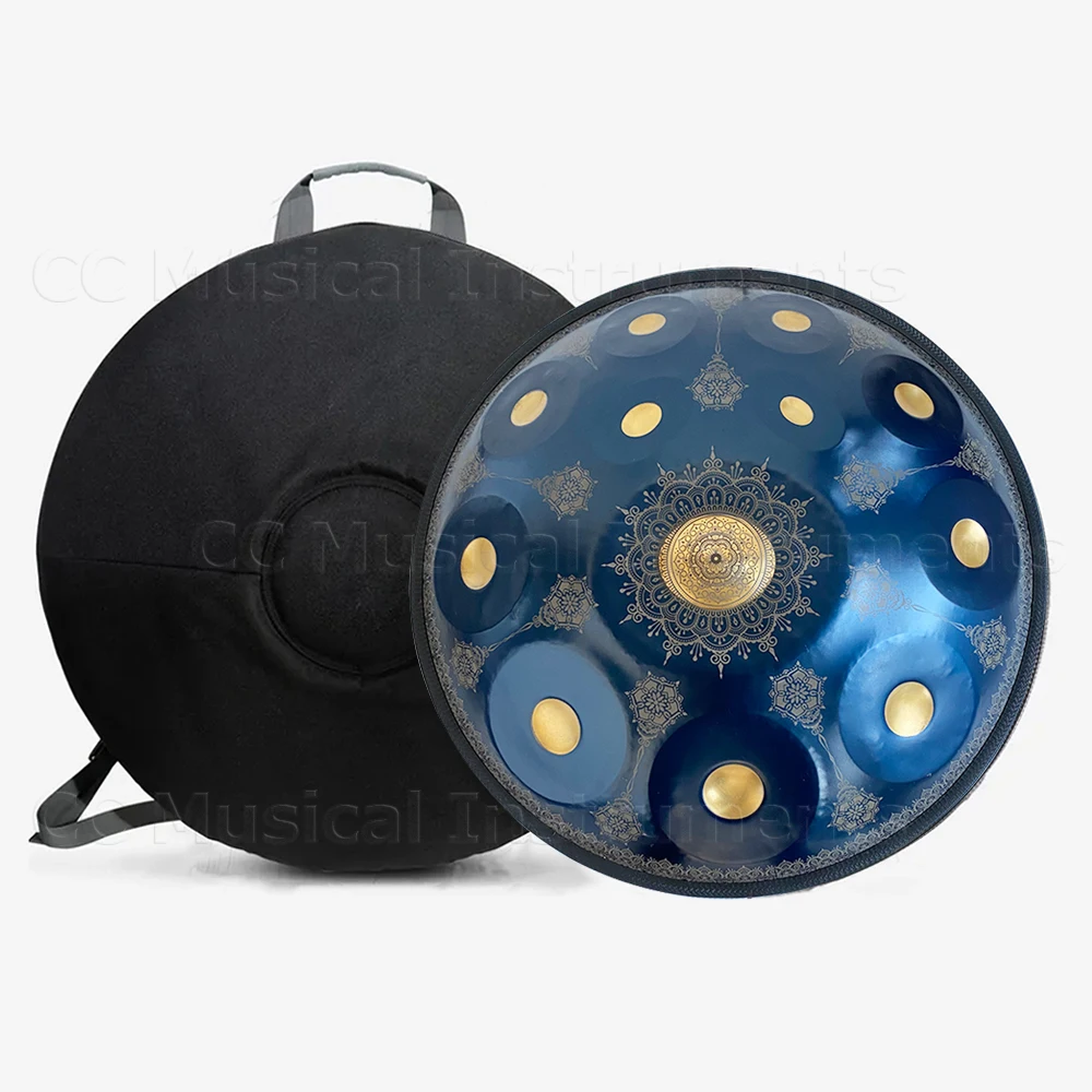 Hand Painted Handpan Drum with Steel Tongue, D Minor, Yoga Healing Percussion Instruments, Music Drums, Gift, 9/10/12Notes