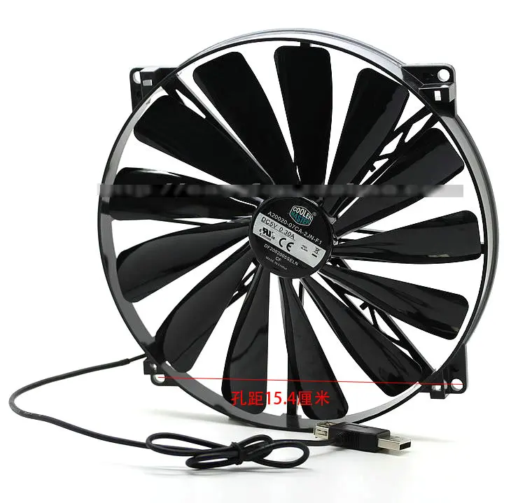 

Original A20020-07CA-2JN-F1 DF2002005SELN 5V 0.30A 20cm 200*200*20MM USB cooling fan