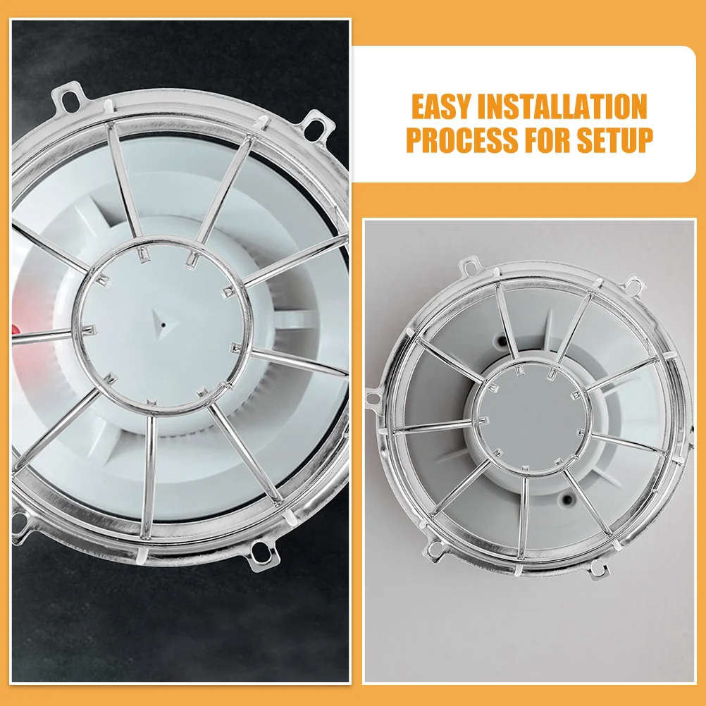 2pcs Fire Sprinkler Guard Cage Stainless Steel Smoke Cover Dust Protection Sprinkler Protective Shield For Cooking