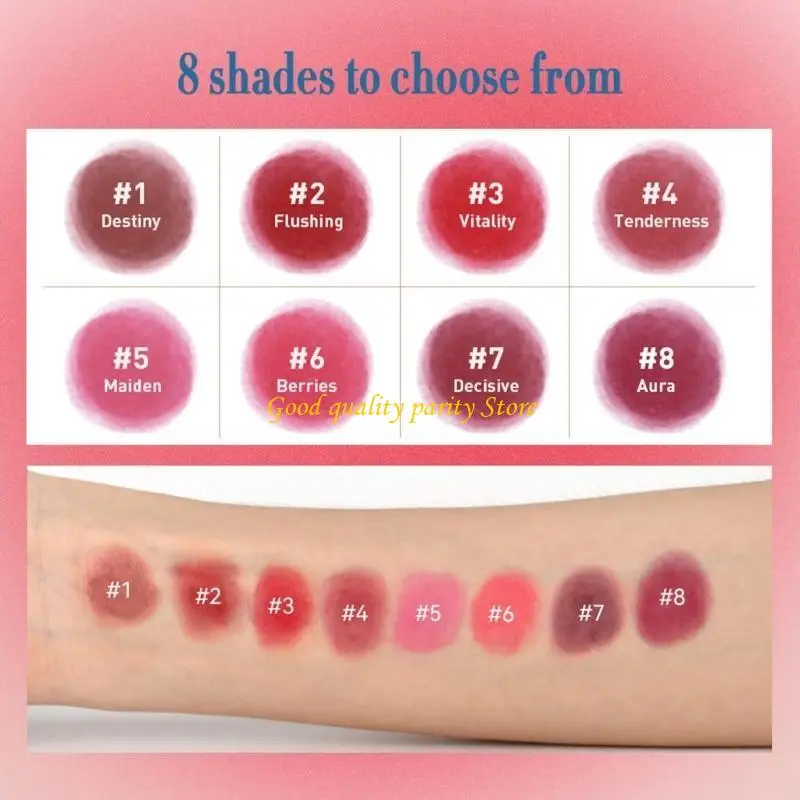 唇と頬のための1枚のクリーム2インチクリームの赤面口紅と頬の赤面のプディングポットチークと女性用の唇の色合い