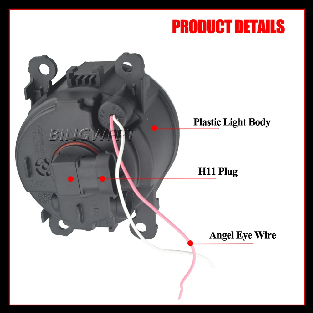 1Pair LED Fog Light Angel Eye Daytime Running Lights For Suzuki Grand Vitara Jimny JB64 JB74 2018 2019 2020 JB43 Jimny 1998-2017