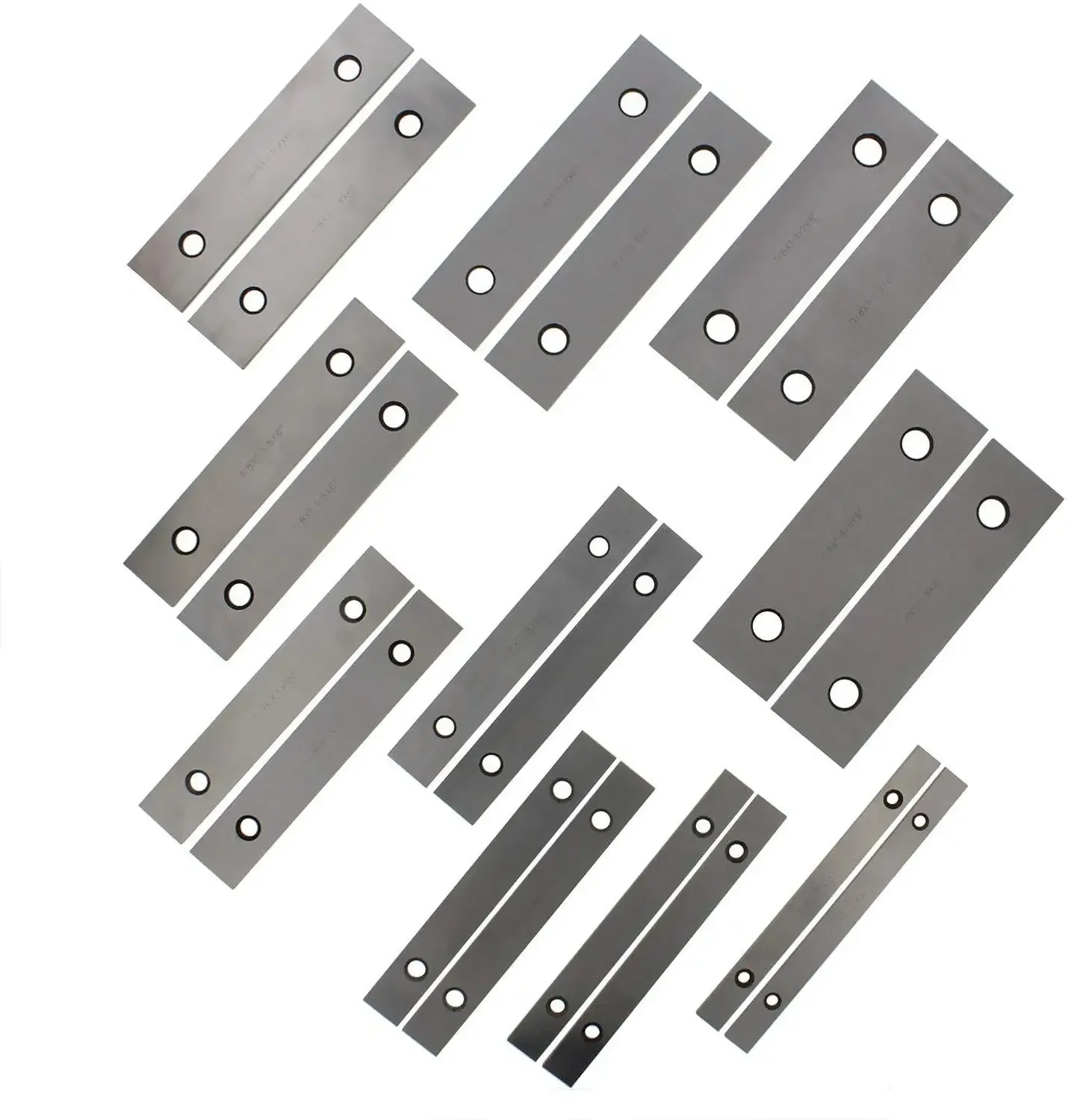 20 قطعة أدوات متوازية صلابة 6 "طويلة 1/8" واسعة و 1/2 إلى 1-5/8 مجموعة أدوات متوازية عالية الدقة من الفولاذ السميك