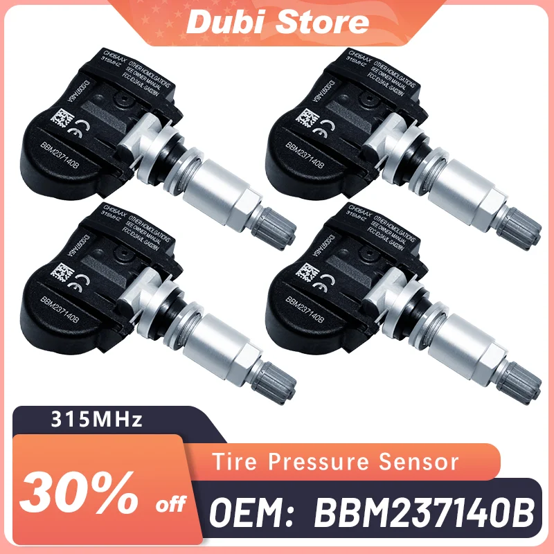 

4Pcs TPMS Tire Pressure Sensor for Mazda 2 3 5 6 CX-7 CX-9 MX-5 Miata 315Mhz BHA437140 BBM237140B GN3A37140B FOR FIAT 124 SPIDER