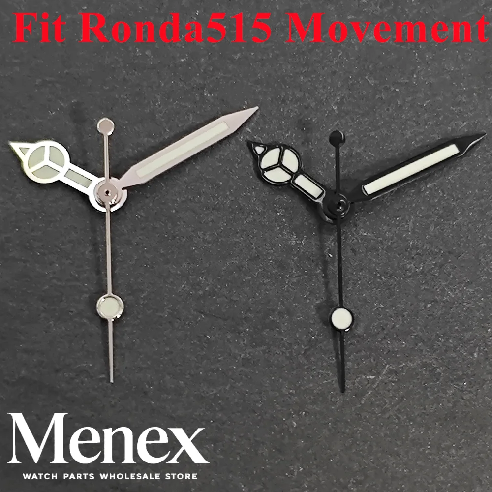 Watch Hands Set for Ronda 515 GMT Movement Arrow Sword Luminous Hands Silver Black Red Green Blue Multi Colors Quartz Parts