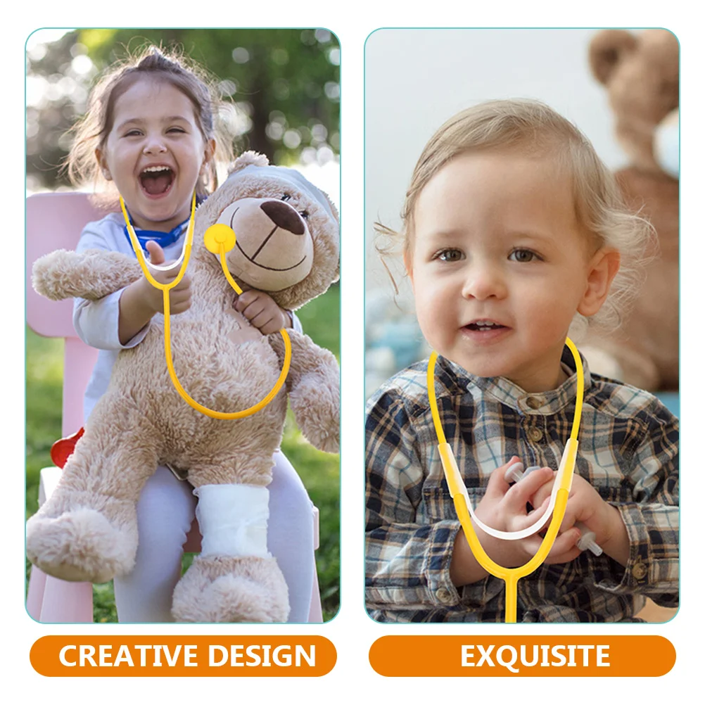 3 قطعة سماعة الطبيب للأطفال مجموعة لعب التظاهر للأطفال الصغار لعب الأدوار التمريض هدية التعلم ملحقات حفلة عيد الميلاد آمنة للأطفال #2