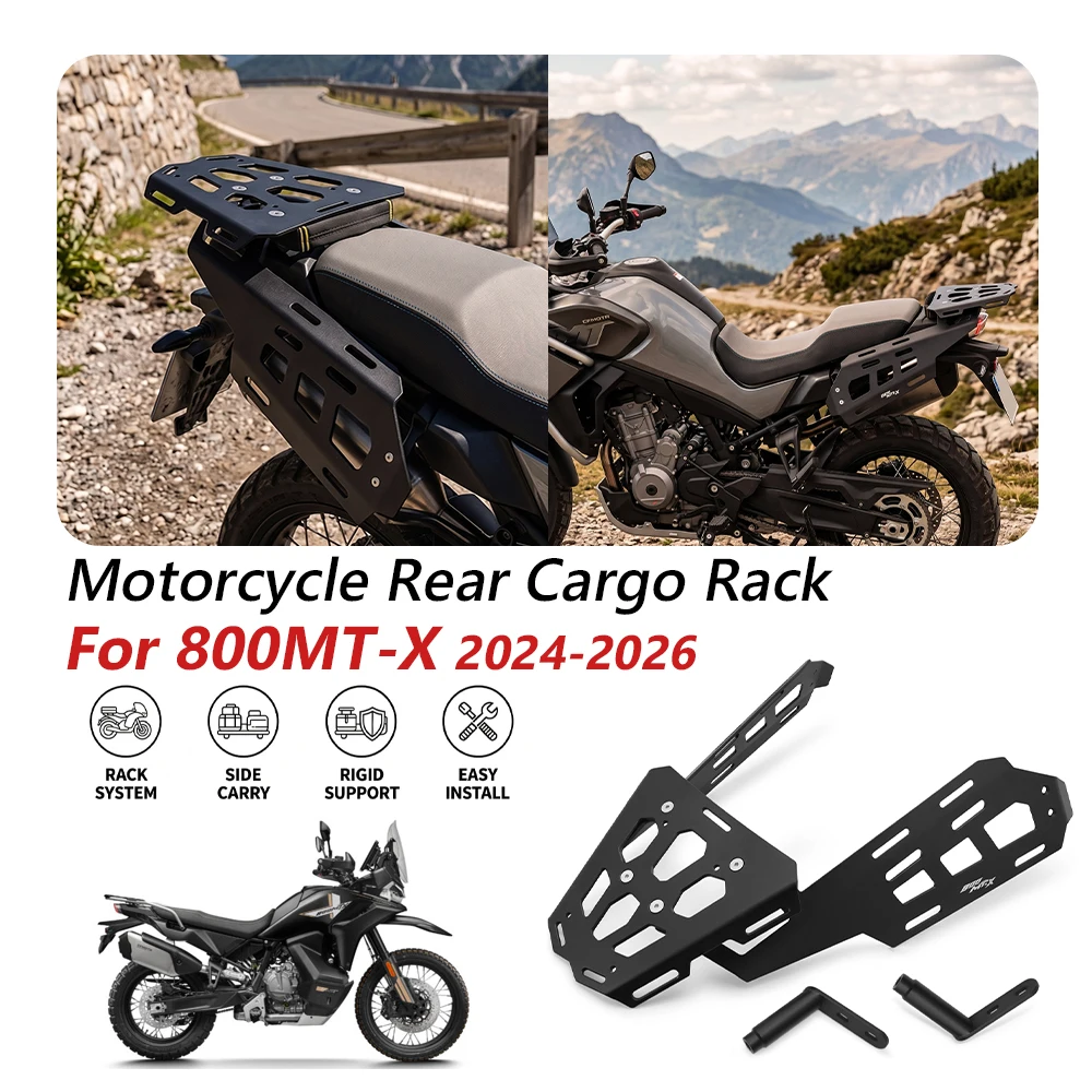 For CFMOTO 800MT-X 800MTX MTX800 800 MTX MT-X 2024 2025 2026 Motorcycle Rear Cargo Rack Tail Bag Luggage Bracket Tailbox Support