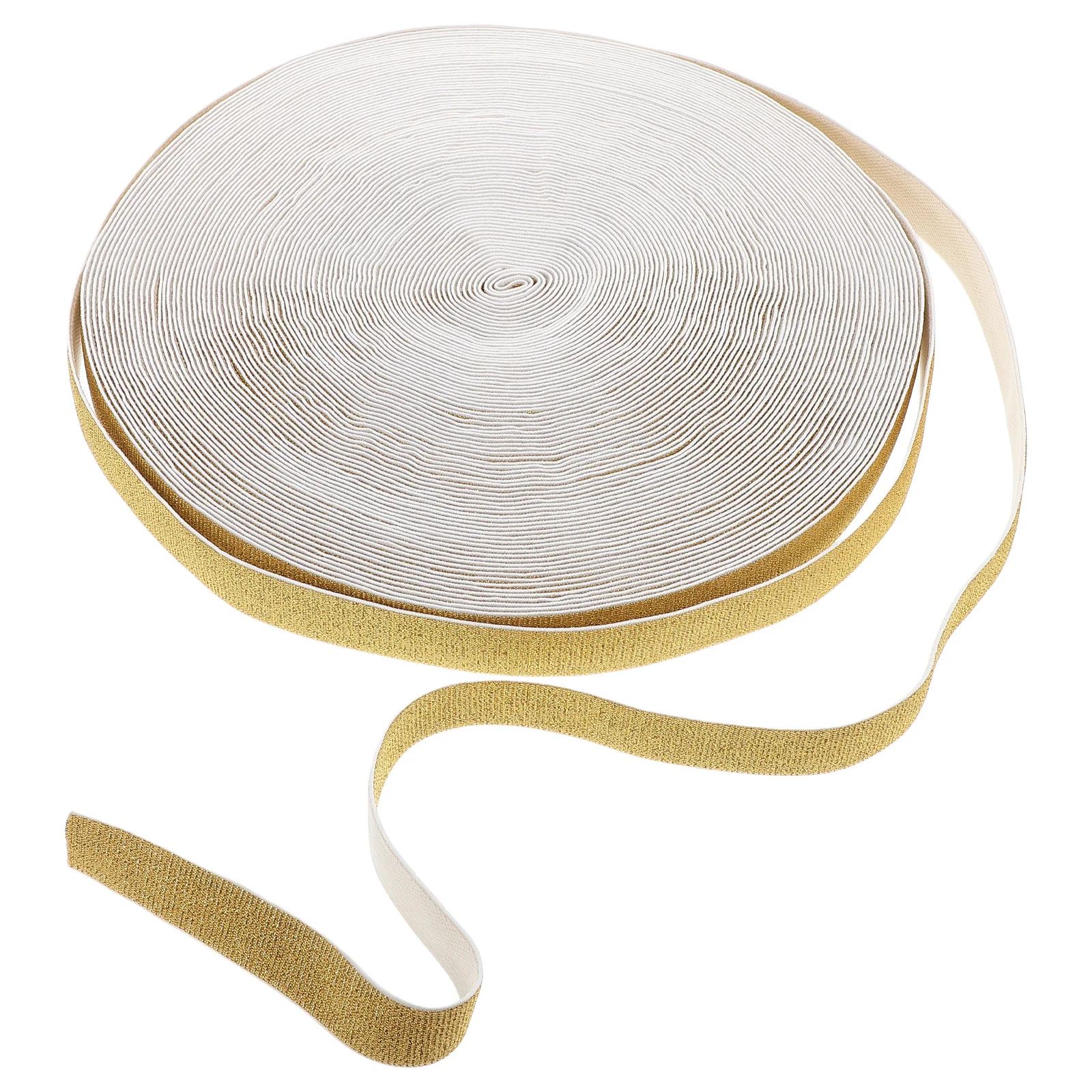 

1 Roll Elastic Metallic Glitter Ribbon Wide Woven Stretch Band for Sewing Crafting Garment Waistband Accessory Sparkle