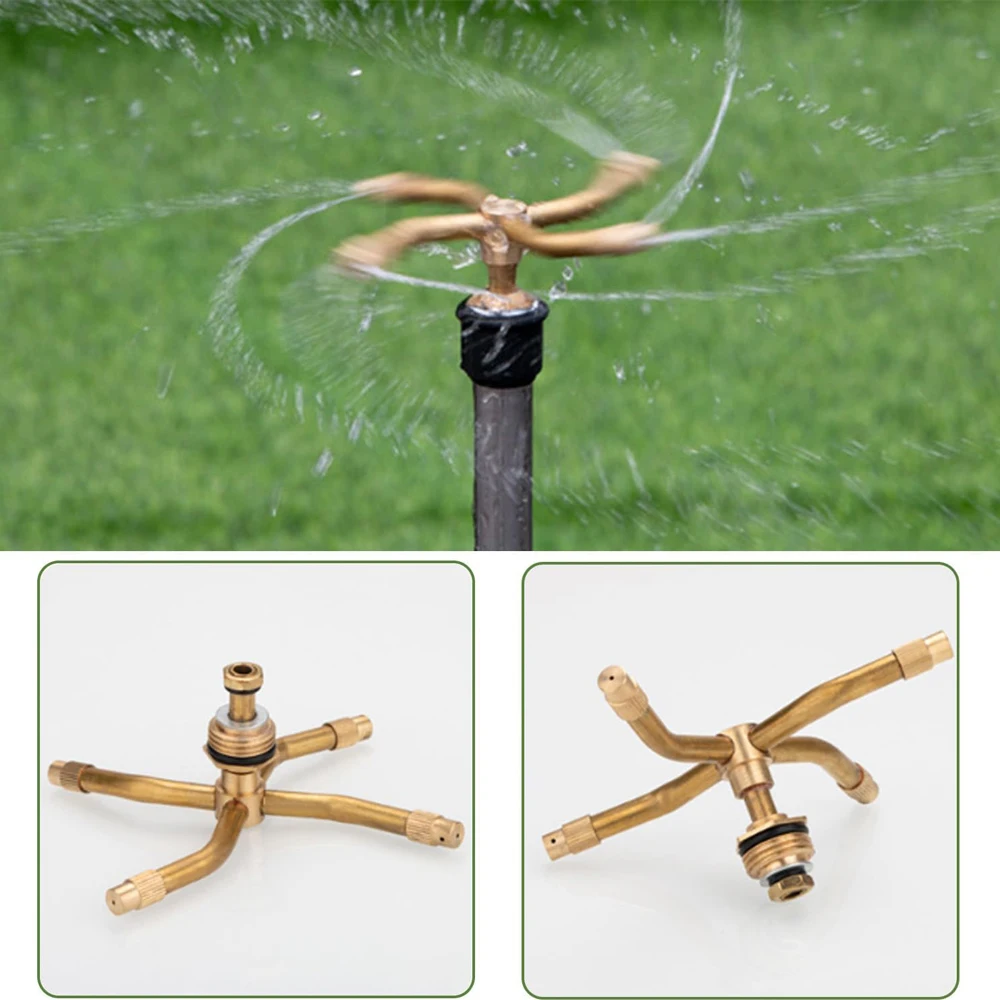 360° Rotation Irrigation System Sprinkler Head Nozzle Whirling Sprinkler Water Saving Sprayer for Garden Yard Lawns