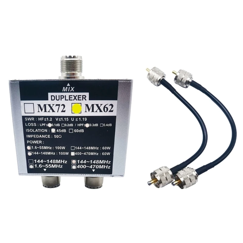 Imagem -02 - Duplexer Combinador Antena Presunto Frequência Diferente para Rádio Ft911 Atas120a Mx62