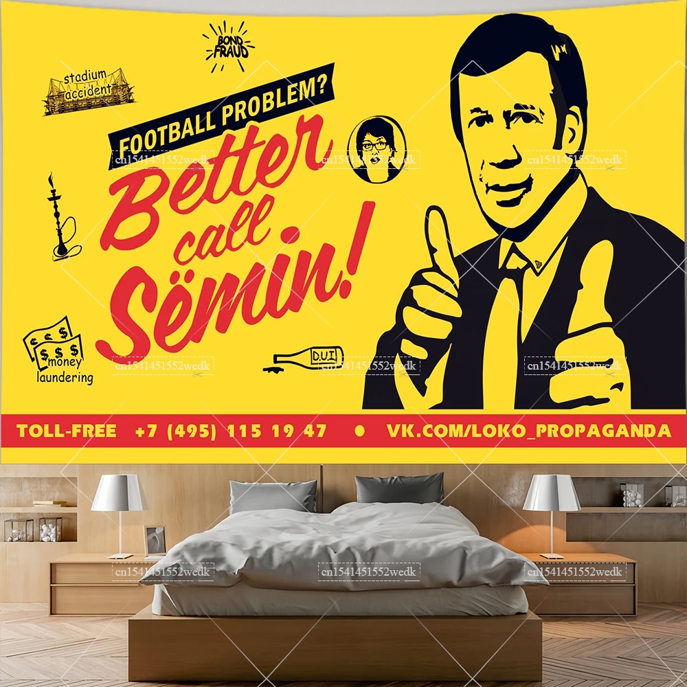 Saul Goodman Better Call Saul And Brea Tapestry Wall Hanging Meme Tapestry Room Decoration Aesthetic Office Tapestries Tapries