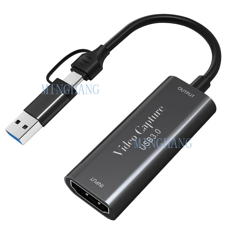 M  Type-C USB3.0 2-in-1 4K Video Capture Card 1080P 60Hz Capture Recording Adapter