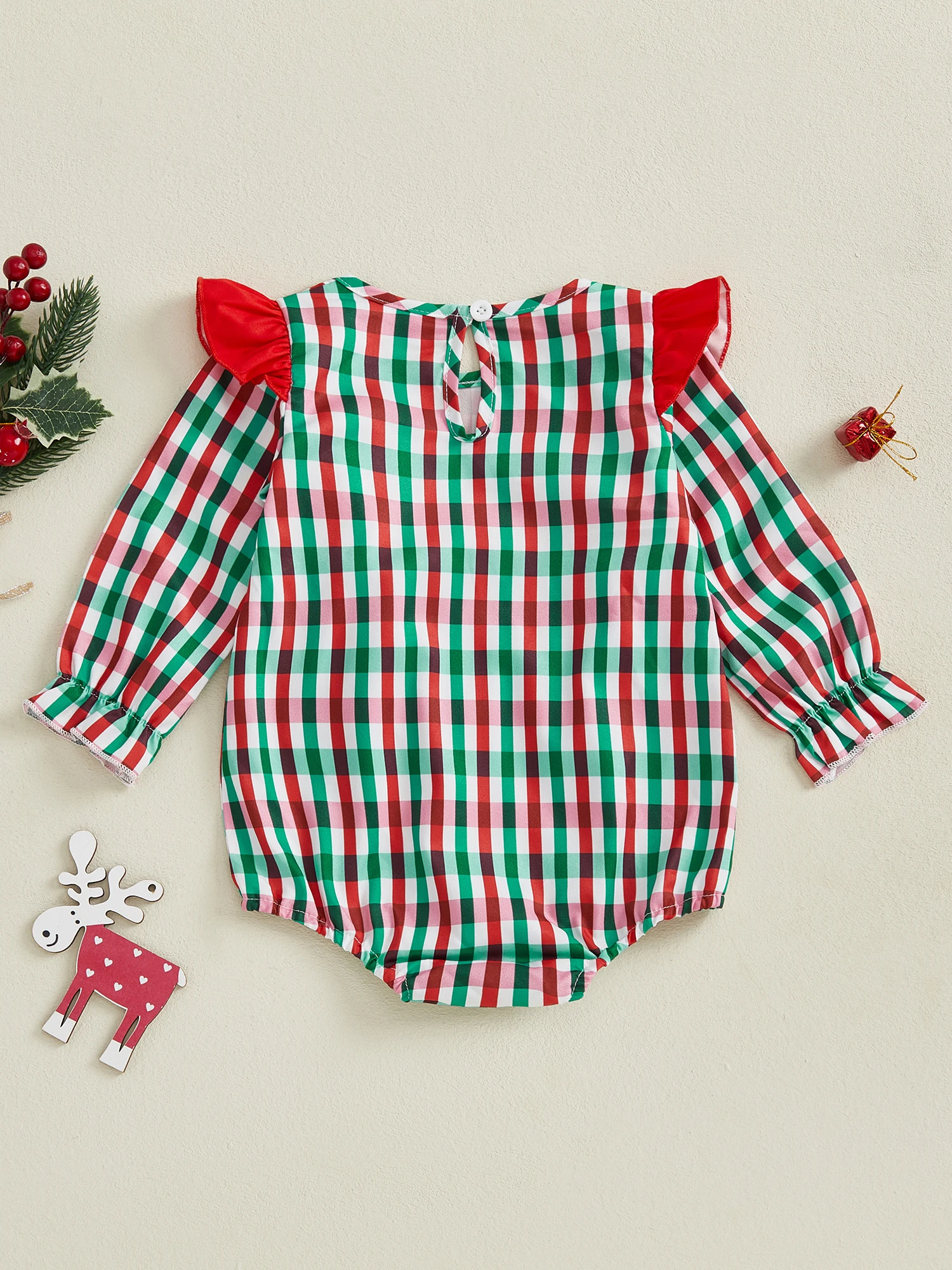 

Adorable Baby Girls Romper with Cute Embroidery and Ruffle Sleeves for Stylish Newborns - Trendy Infant Fashion Outfit for