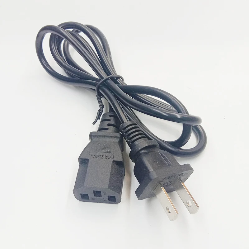 الولايات المتحدة الأمريكية إلى IEC 320 C13 2-الشق التيار المتناوب سلك الطاقة كابل الأمريكية اليابان المكسيك C13 تمديد كابل لسطح المكتب شاشة الكمبيوتر المحمول 1.2 متر