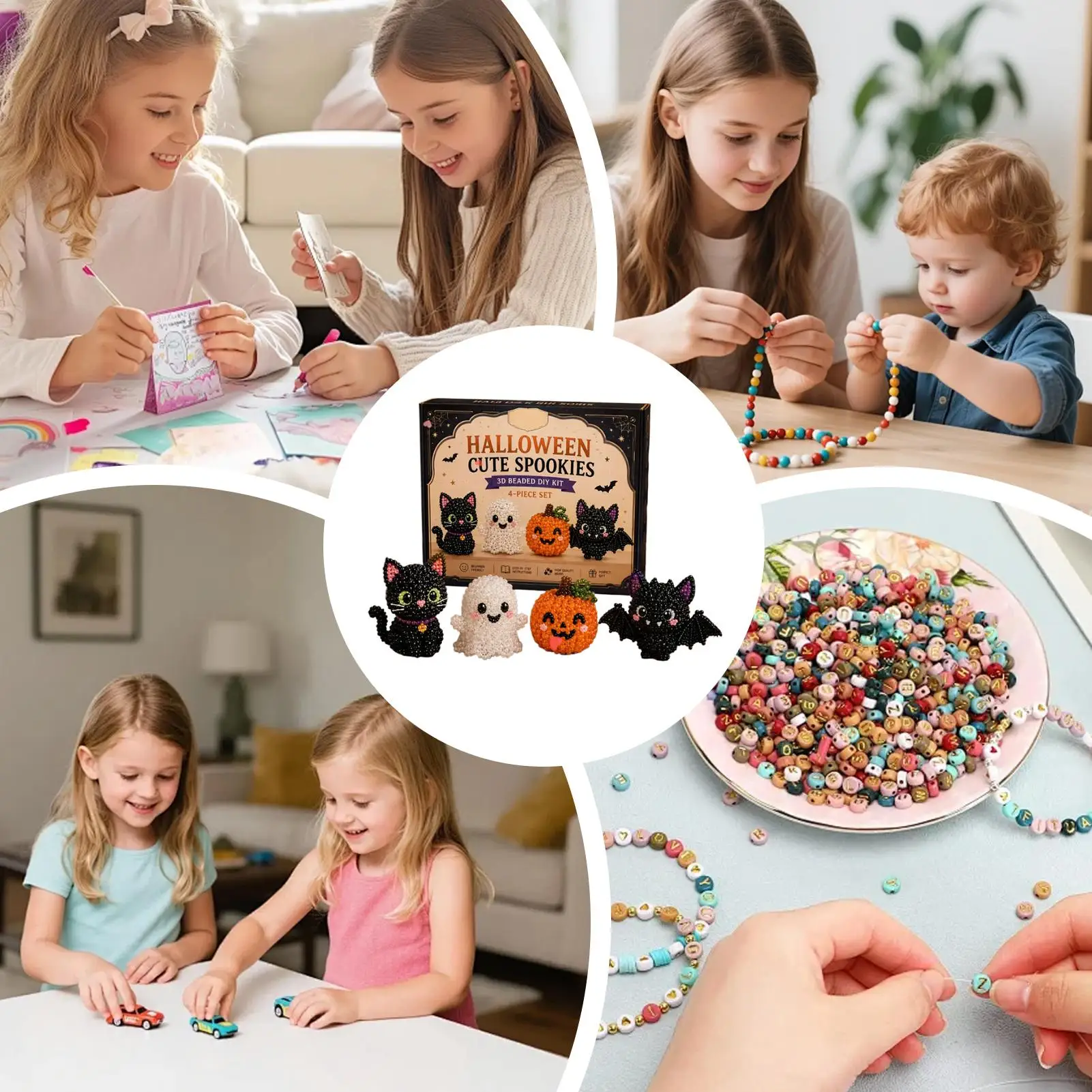 3D Beaded Animal Craft Kit with Instructions, Colorful DIY Bead Art Set, Easy Handmade Project for Beginners & Craft Lovers