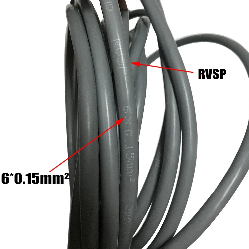 Twisted Shielded Cable RVSP6 6core 0.15MM2 0.15 Square Pure Copper 485 Grey Signal Soft Cable Twisted Pair Shielded Wire