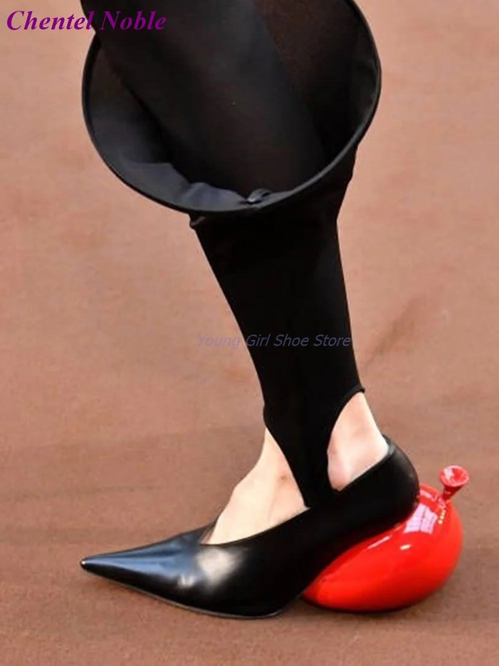 

Balloon Heel Personality Pump Pointed Toe New Arrival Fashion Catwalk Dress Women Shoes Matte Leather Black Brown Minority