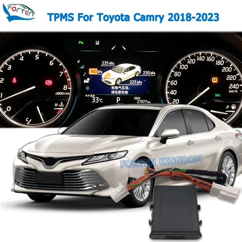 TPMS Tire Digital LCD Display Auto Security Alarm Tyre Pressure Monitor For Toyota Camry 2018 2019 2020 2021 2022 2023