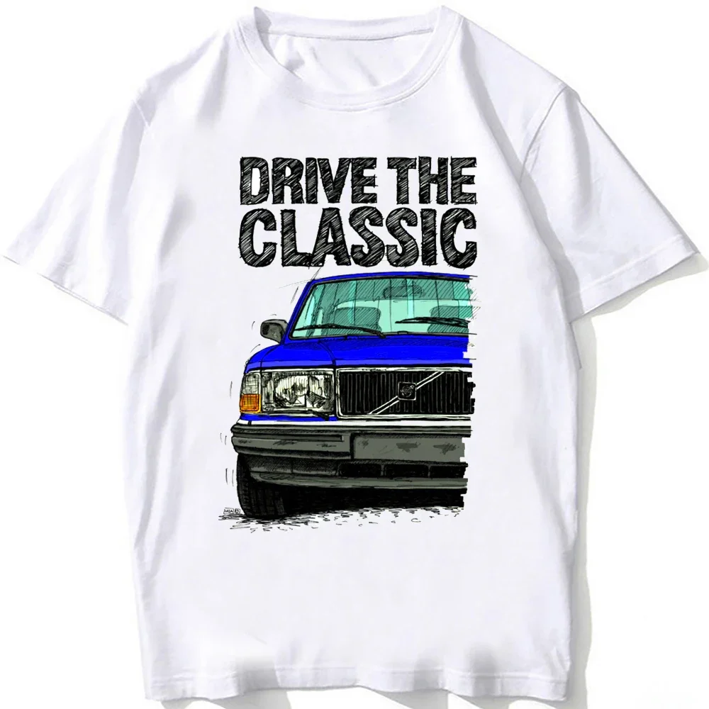 Drive The Classic 240 90's Model T-shirt Summer Men Short Sleeve Hip Hop Boy Casual Tshirts Turbo Wagons Car White Tees