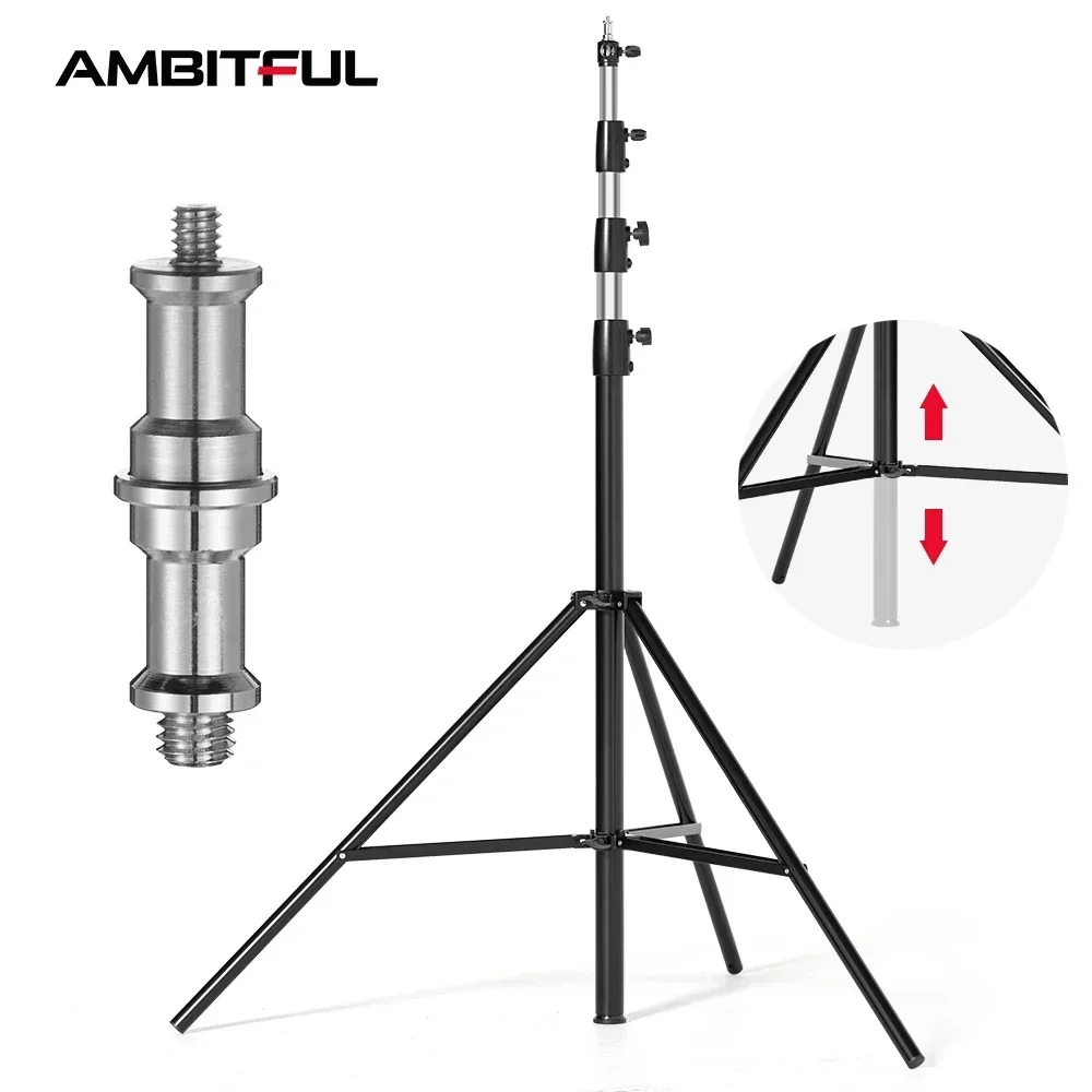 ambitful 4m Photography Light Stand Heavy Duty Camera Tripods Spring Steel Tube  Lighting Stand for softbox Video Flash
