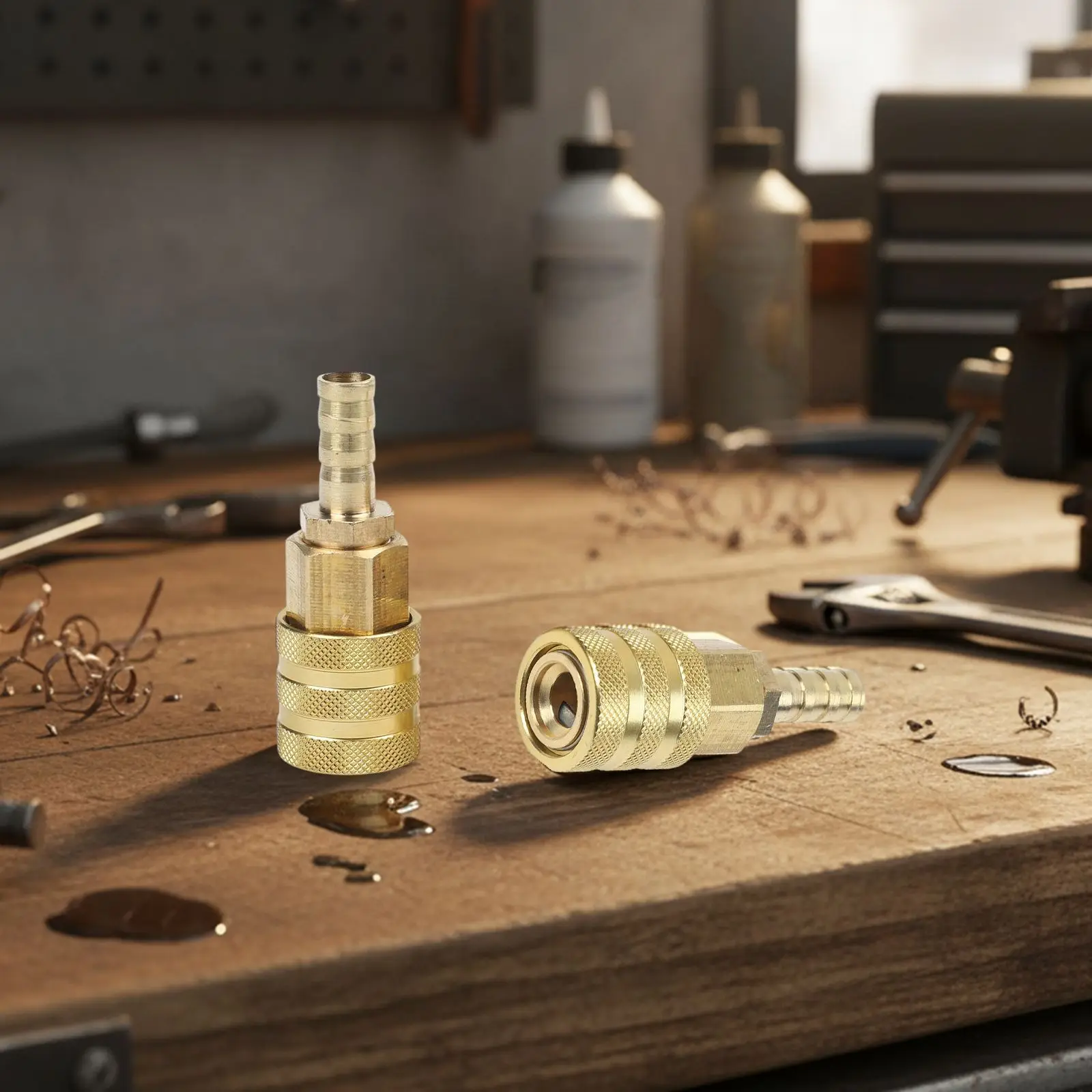 NPT Thread Tire Valve Connector For Tire Inflation Leak-proof Sealing Precision Machining Brass Tire Inflation Connector