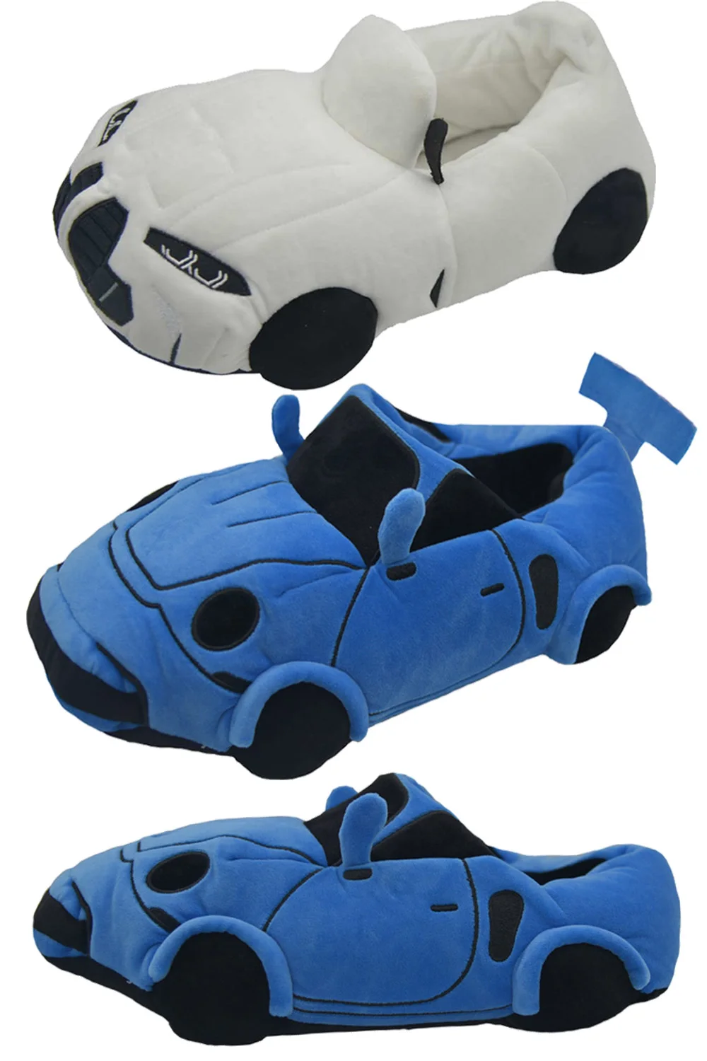 Fantasia-Zapatillas divertidas de felpa para invierno, decoración de fiesta de Cosplay para coche, zapatos cálidos para el hogar, accesorios de disfraz para vehículo, fiesta de Halloween