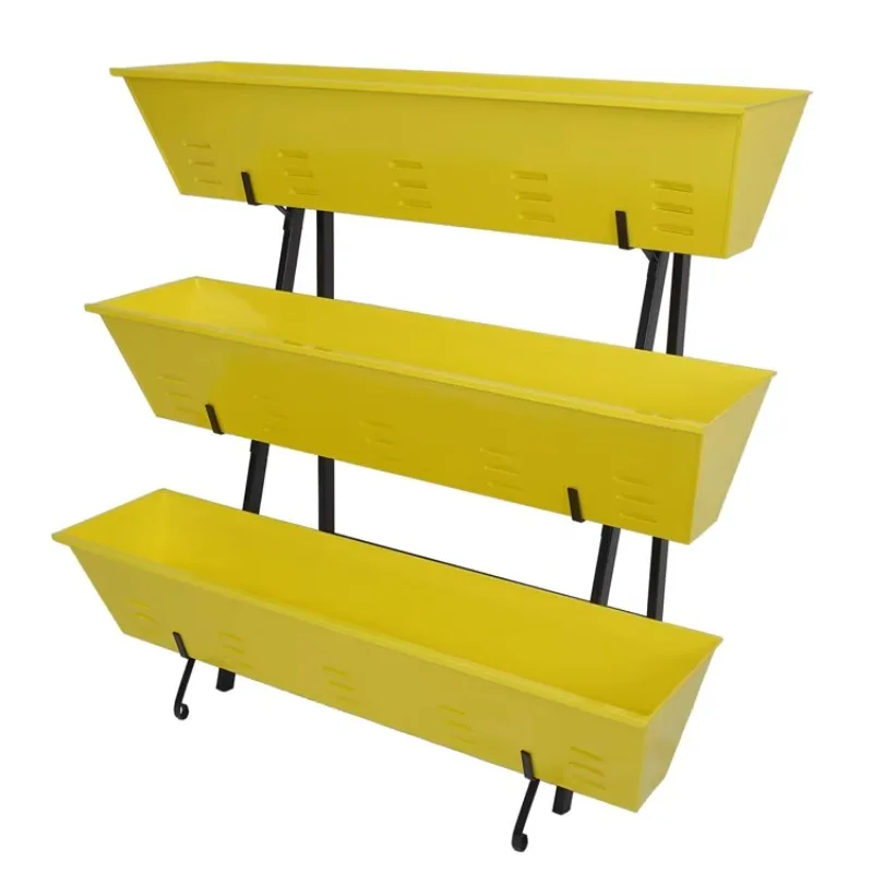 Custom color flower pot box steel raised garden bed outdoor flower pot raised