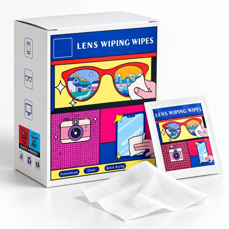 100/200PCS Disposable Lens Cleaning Wipes Glasses Cleaner for Sunglasses Camera Lens Screen Jewelry and Electronics