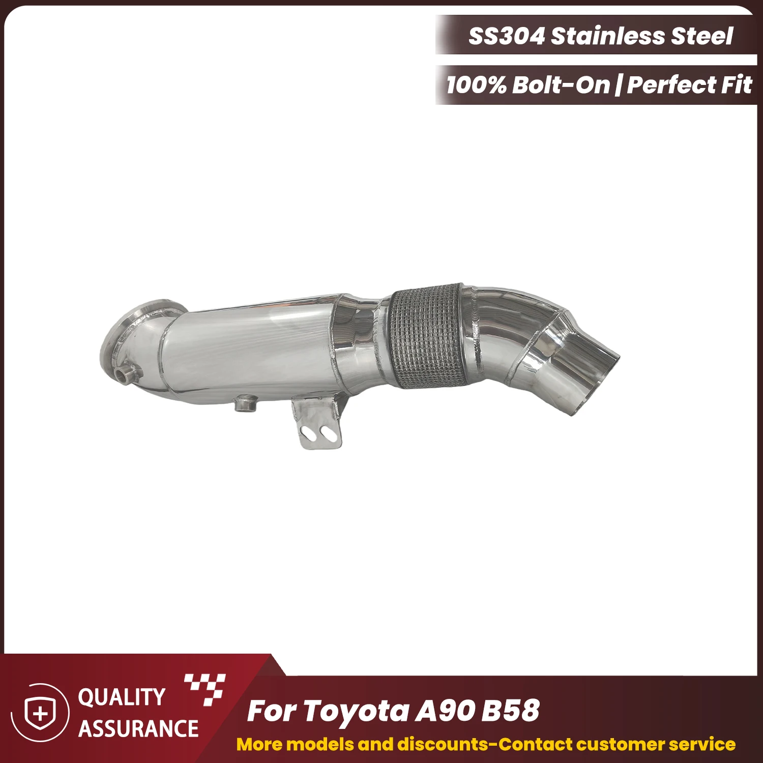 

ECCF Sporty Stainless Steel Downpipe for Toyota A90 B58 Aggressive Exhaust Sound Performance Upgrade Easy Installation