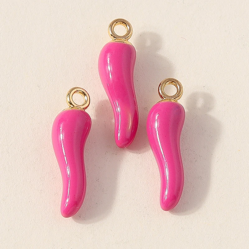 10 Stück niedliche, gemischte Anhänger in Form von Lebensmitteln (Pfeffer, Banane) aus Harz für die Schmuckherstellung, Ohrringe, Halsketten, Armbänder, DIY-Bastelarbeiten und Accessoires. – Detail 9