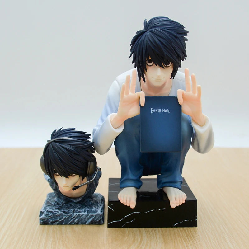 15cm Death Note L Lawliet Anime Figure Coffee Watari & L Action