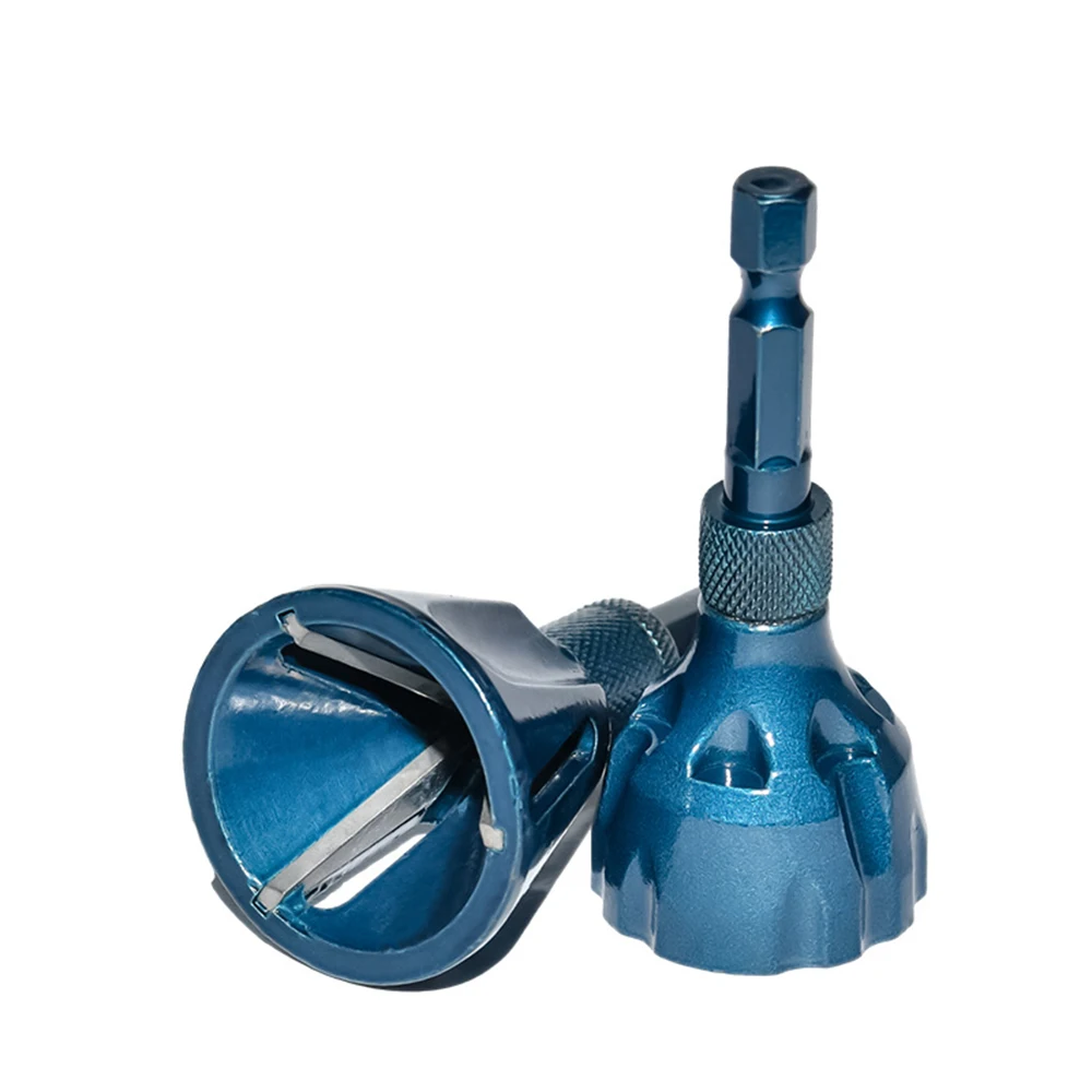 1 pz strumento di smussatura esterna 6.35mm manico esagonale tre lame/quattro lame smussatura circolare esterna filettatura taglio e sbavatura