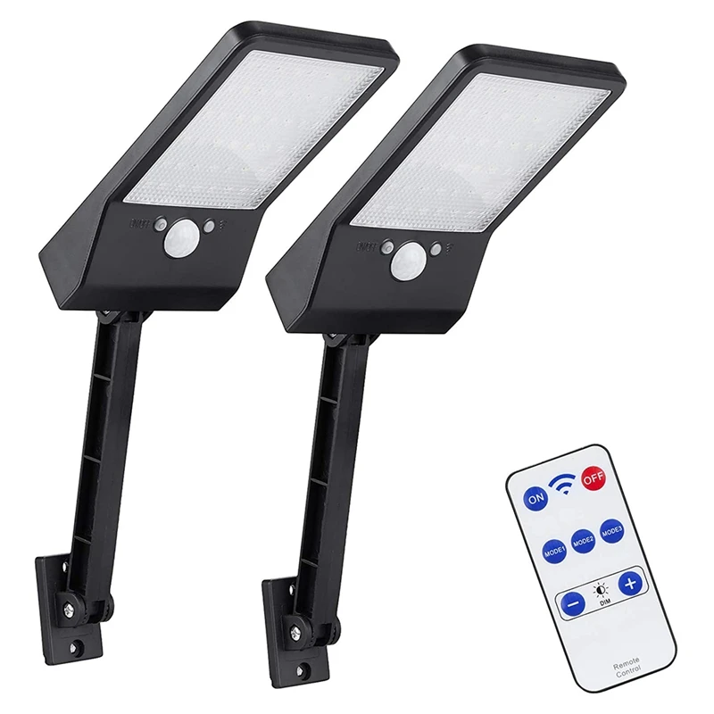 

48LED Outdoor Solar Light Motion Sensor Remote Control 3 Lighting Modes Waterproof With 180 ° Adjustable Pole For Paths