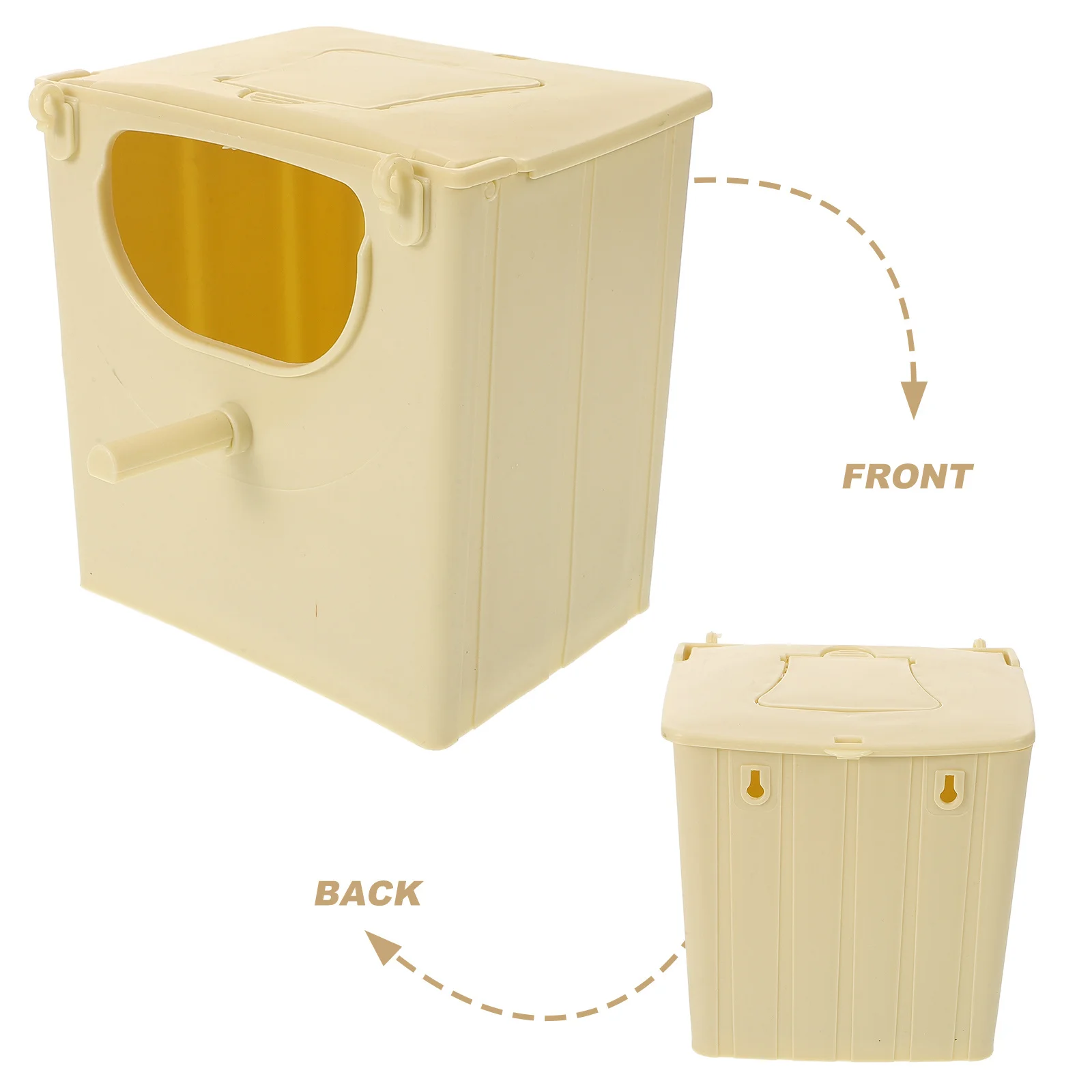 

3pcs Bird Breeding Box Plastic Nesting For Parrots Budgies Hanging Hut Outdoor Indoor Garden Yard Pet Cage Box