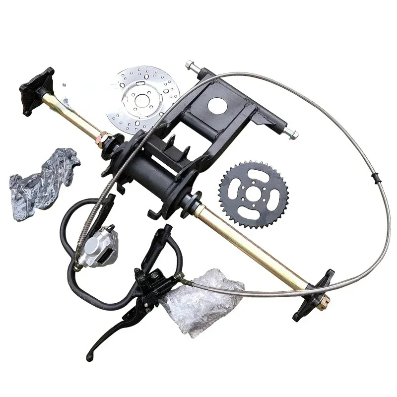 

Modified three or four wheel kart motorcycle parts GY6 beach bike rear axle with brake assembly
