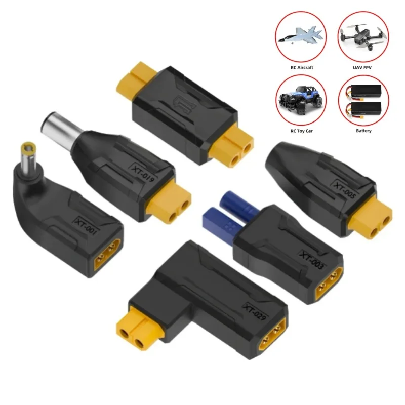 

XT60 Male Female to EC5 Type-c DC 5.5x2.5 5.5x2.1 7.4x5.0mm to XT60 Connector For RC Model Airplane Battery Charger Converter