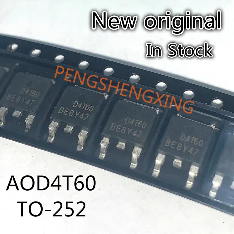 10 개/몫 AOD4T60 4A 600V TO-252 D4T60 새로운 오리지널 스팟 핫 세일