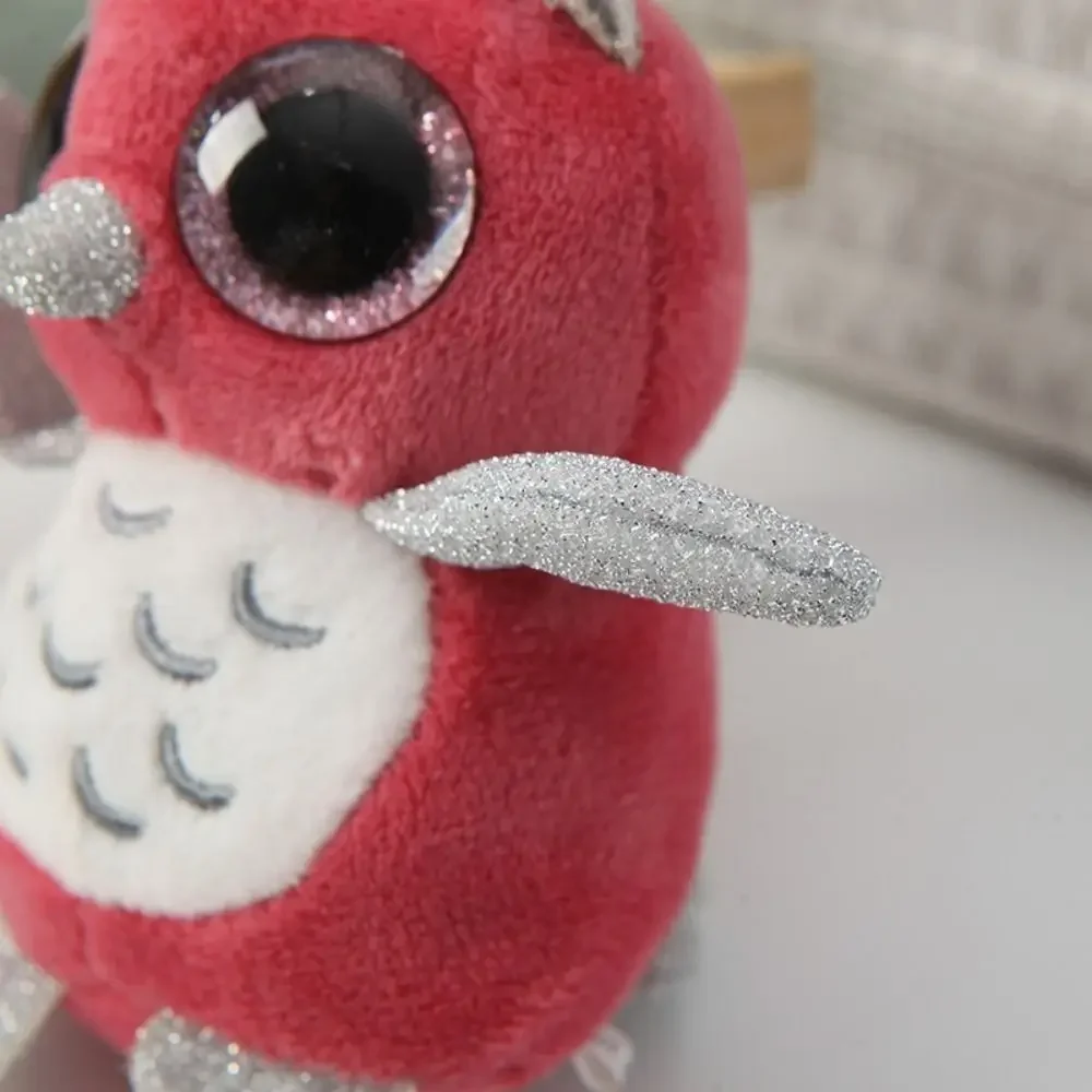 พวงกุญแจตุ๊กตานกฮูกผ้าฝ้าย PP ใหม่ ของตกแต่งกระเป๋าเป้การ์ตูน ตุ๊กตาขนนุ่ม