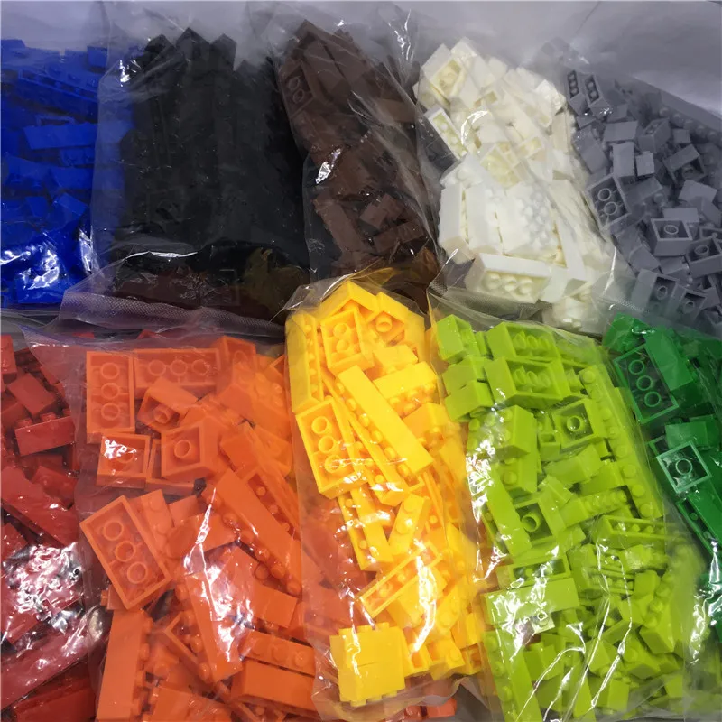 300 or 500pcs/lot Bulk Building Blocks Single Color 15 Colors Optional Children\'s Toys Compatible with Lego Toys for Children