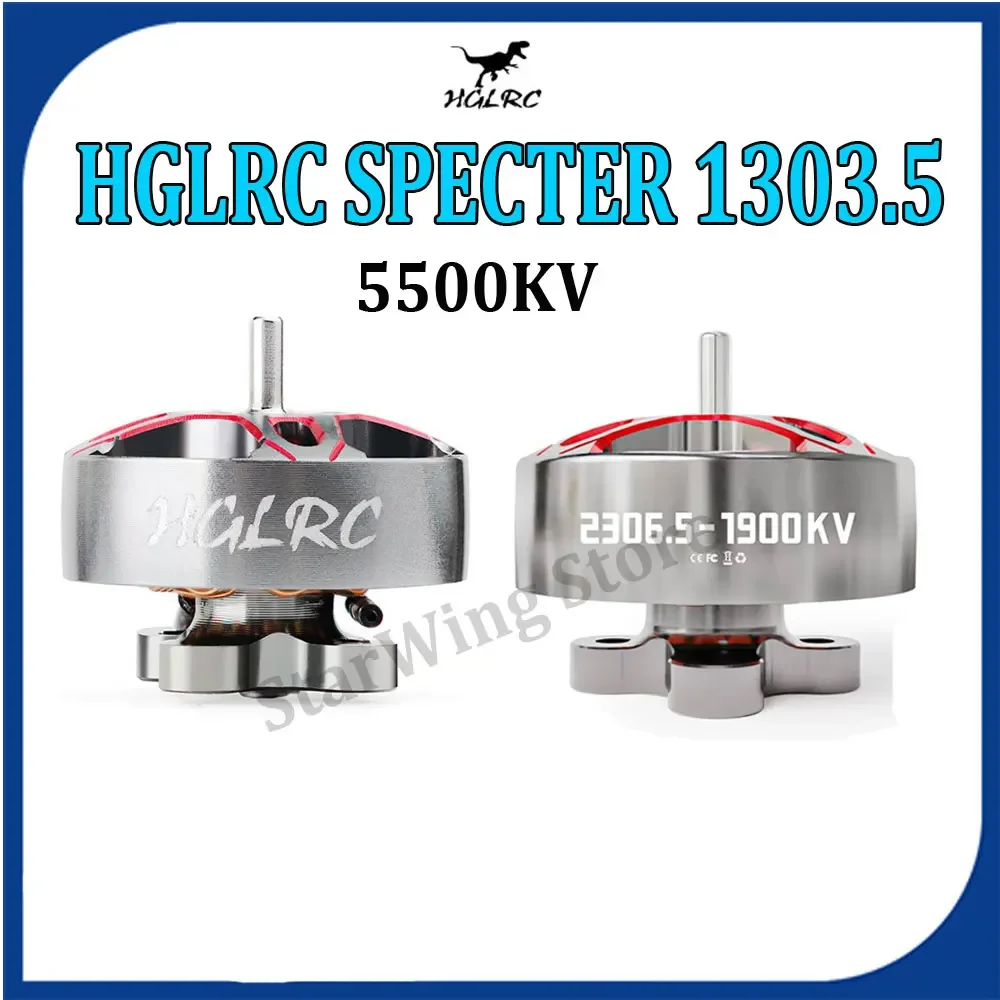 HGLRC SPECTER 1303.5 Brushless Motor 5500KV 2-4S LIPO Compatible 2-4inch Propeller for FPV Freestyle 2-4inch Toothpick Drones