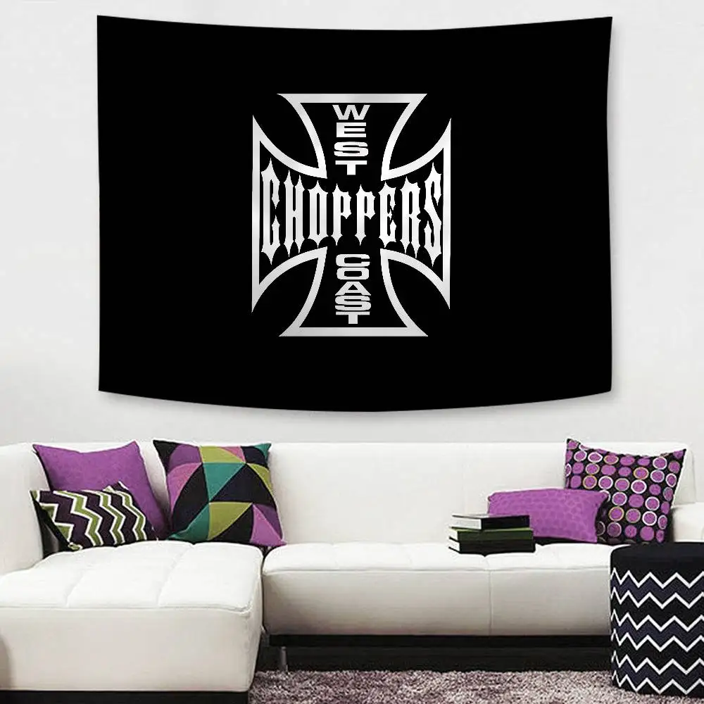 West Coast Choppers Chart Tapestry Art Science Fiction Room Home Decor Cheap Hippie Wall Hanging
